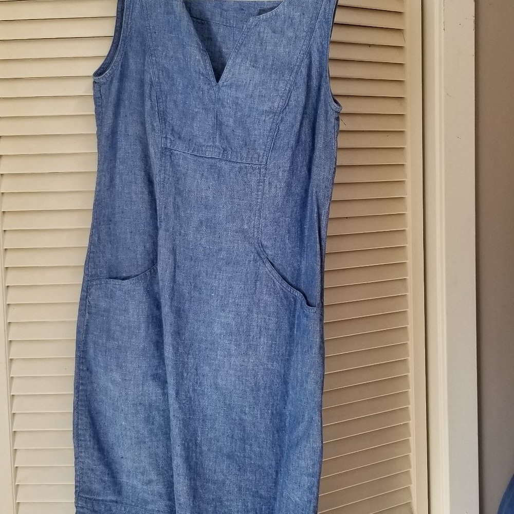 Boden sleeveless linen summer dress - Size 8R